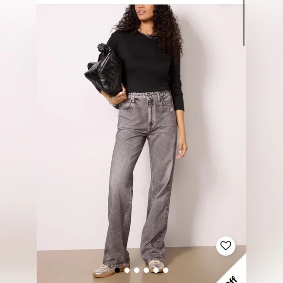 rag & bone Miramar Shea Ankle-Length Pants color Raven - Picture 2 of 11